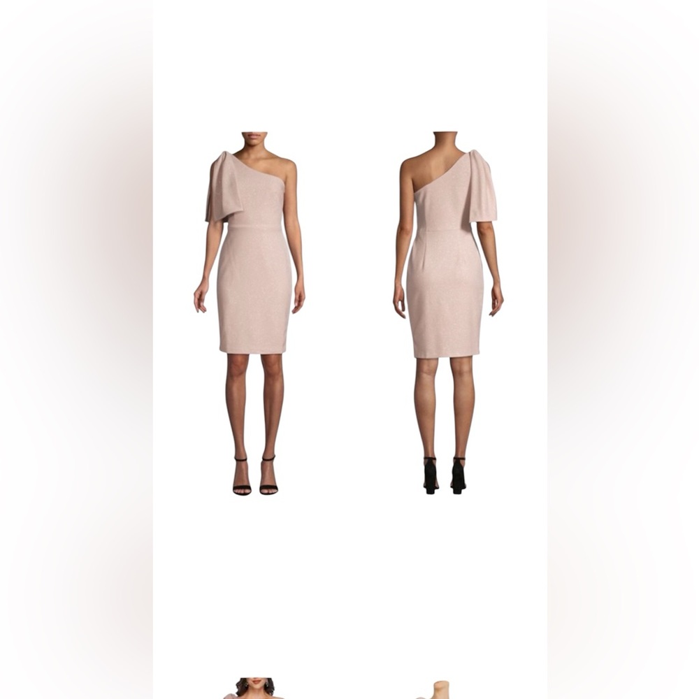 Pink shimmer, bow shoulder Eliza JCocktail dress
